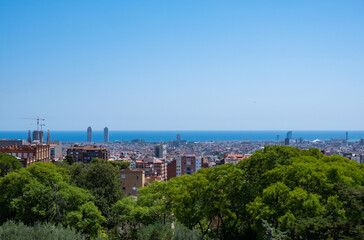 View of the Barcelona city