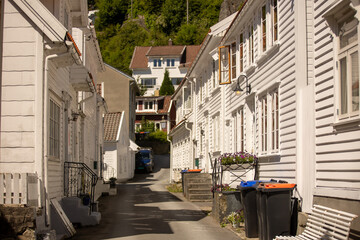 Small village Flekkefjord in Norway