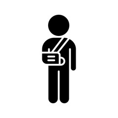 Broken arm icon. medic sign. vector illustration