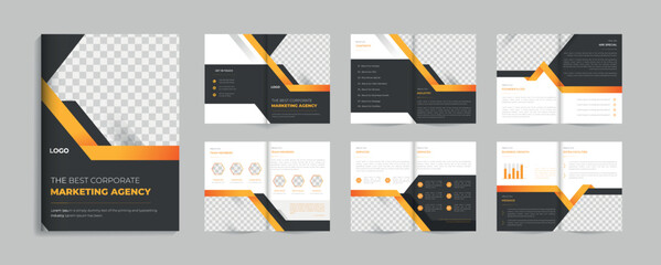 Modern professional corporate business catalogue brochure template or annual report design