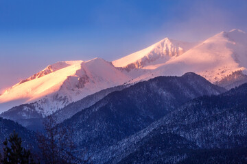 Fototapeta na wymiar Bulgaria Pirin peaks mountain panorama