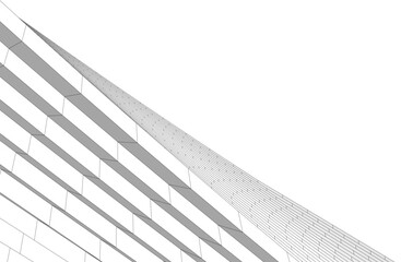 Abstract futuristic buildings. Architectural vector drawing