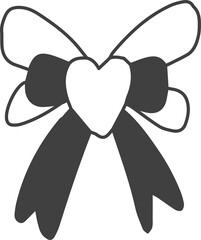 love and valentine illustration on transparent background