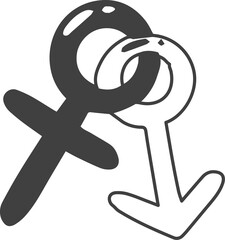 love and valentine illustration on transparent background