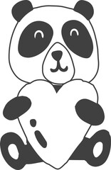 love and valentine illustration on transparent background