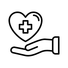 medical icon black outline vector