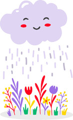 easter illustration on transparent background