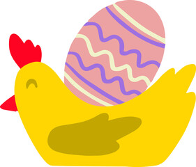 easter illustration on transparent background