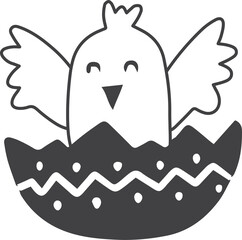 easter illustration on transparent background