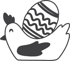 easter illustration on transparent background