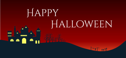 Happy Halloween design. Halloween festive for banner, poster, greeting card, party invitation.