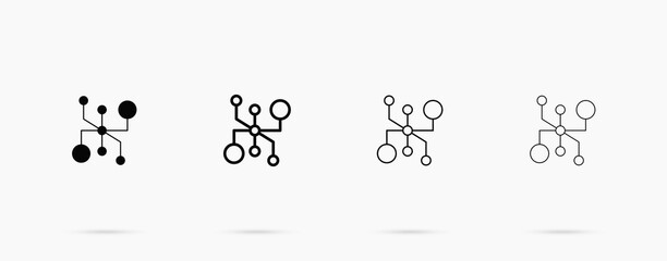 Abstract connection line icon. Social media concept