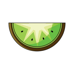 Obraz premium kiwi fruit logo icon illustration design
