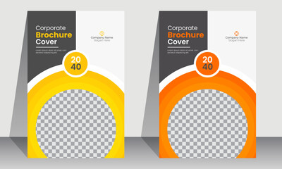 Modern Corporate promotional business brochure cover design template or annual report template