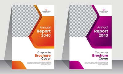 Modern Corporate promotional business brochure cover design template or annual report template