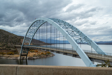 The Globe Tension Bridge in Miami, Arizona