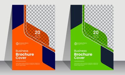 Modern Corporate promotional business brochure cover design template or annual report template