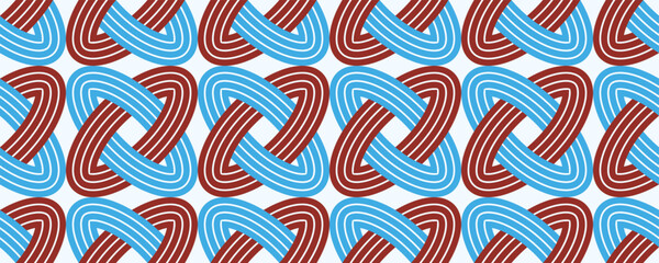 Lattice geometric seamless pattern vector design, trendy retro style minimal grid tiling, net linear art.