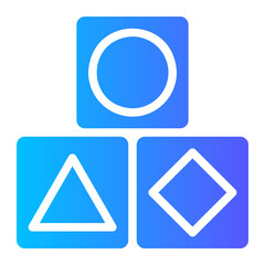cubes gradient icon