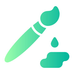 paint brush gradient icon