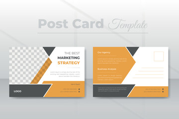 Creative modern professional corporate business postcard design template