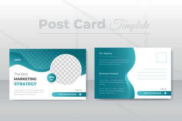 Creative modern professional corporate business postcard design template