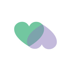 Bubble chat blobs icon design illustration