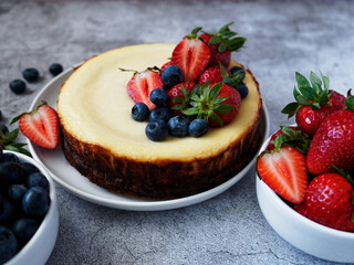 cake with berries
