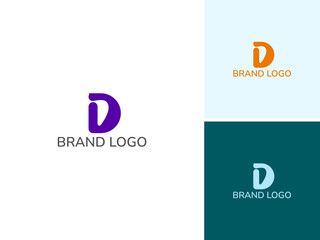 ILLUSTRATION LETTER D WITH CIRCLE GRADIENT COLOR MODERN LOGO ICON DESIGN VECTOR