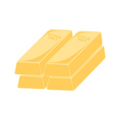 Gold Bar Isometric Shiny Precious Metal