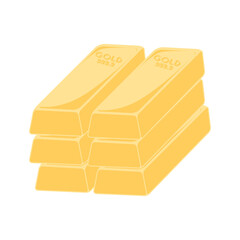 Gold Bar Isometric Shiny Precious Metal