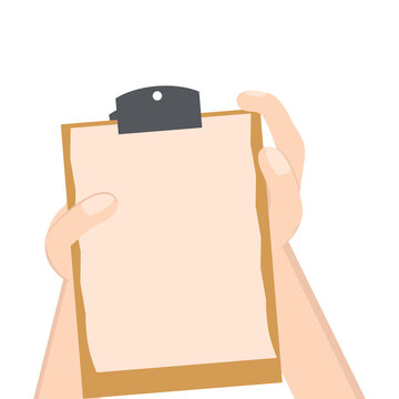 Hand Holding Clipboard Portable Writing Surface Prancheta