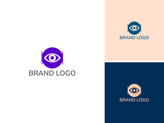 ILLUSTRATION ABSTRACT EYE LOGO ICON DESIGN VECTOR