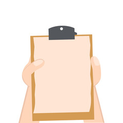 Hand Holding Clipboard Portable Writing Surface Prancheta