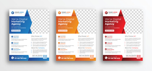 Corporate Business Flyer poster pamphlet brochure cover design layout with graphic elements. two colors scheme. vector template in A4 size Vector. Brochure template layout. cover design
