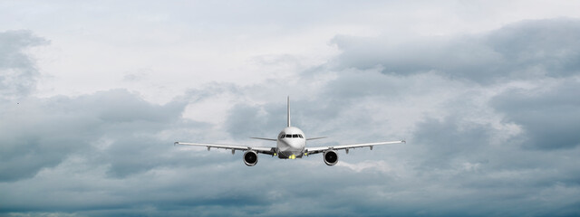 passenger plane flying