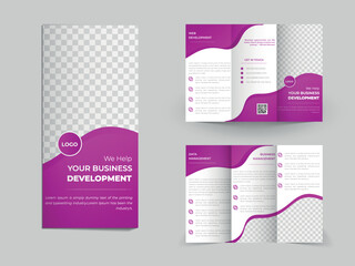 Creative modern corporate business trifold brochure design template