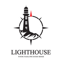 creative lighthouse logo template icon image