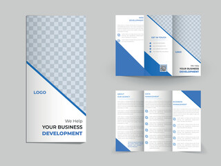 Creative modern corporate business trifold brochure design template