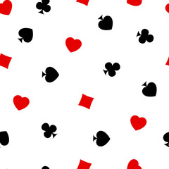 Casino suits pattern. Hearts, Diamonds, Clubs, Spades.