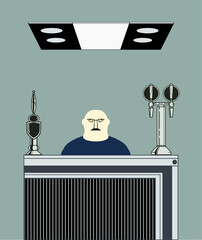 Bar counter in a pub