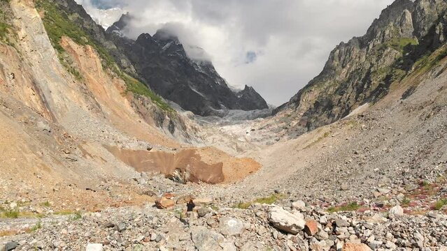 Chalaadi Glacier near Mestia town in Caucasus mountains ,Svaneti region, Georgia