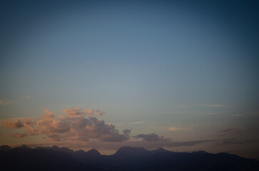 sunset in the mountains