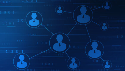 Business Network Concept Background, Social Networks and interaction concept, Digital Abstract Technology background, Social connection and networking background