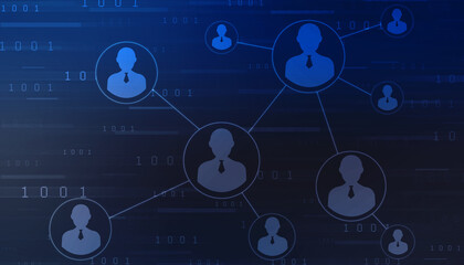 Business Network Concept Background, Social Networks and interaction concept, Digital Abstract Technology background, Social connection and networking background