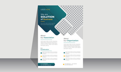 Corporate modern Business flyer design template. Geometric shape business flyer design layout, business poster design and leaflets.