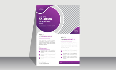 Corporate modern Business flyer design template. Geometric shape business flyer design layout, business poster design and leaflets.