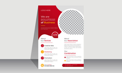 Corporate modern Business flyer design template. Geometric shape business flyer design layout, business poster design and leaflets.