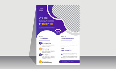 Corporate modern Business flyer design template. Geometric shape business flyer design layout, business poster design and leaflets.