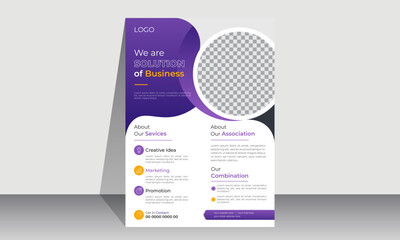 Corporate modern Business flyer design template. Geometric shape business flyer design layout, business poster design and leaflets.
